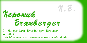 nepomuk bramberger business card